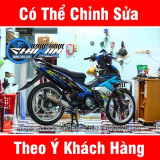 Tem Trùm Exciter 135 Xanh cá mập