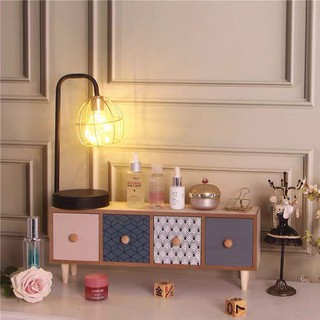 Tủ gỗ 4 ngăn HOME STORAGE decor trang trí nhà cửa