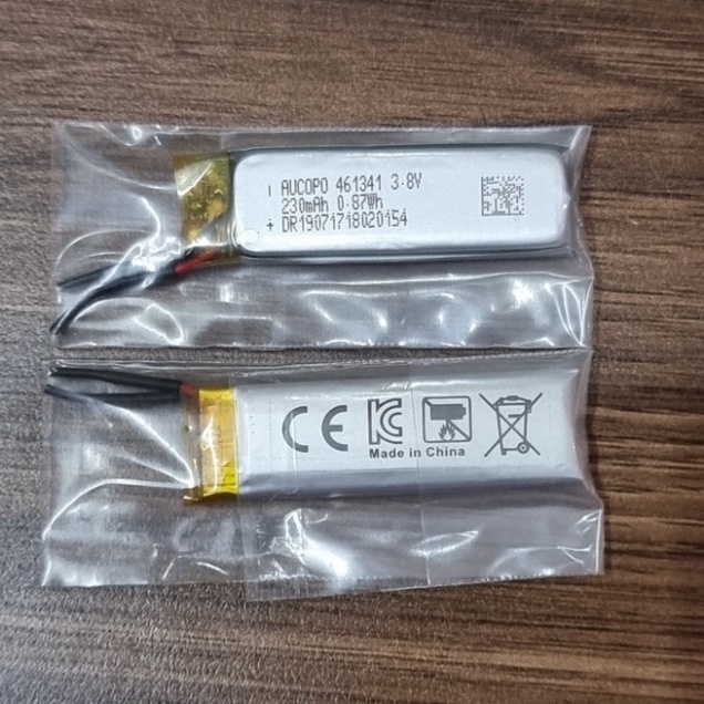 Pin LiPo 3.8v 230mAh Dài 41x Rộng 13x Dầy 4.6MM Hãng AUCOPO 461341 Xuất Hàn chế pin headphone led - KhoDienTu