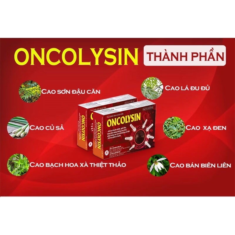 ONCOLYSIN – HỖ TRỢ THANH NHIỆT GIẢI ĐỘC CHỐNG OXY HÓA – NÂNG CAO SỨC ĐỀ KHÁNG – HỖ TRỢ GIẢM U BƯỚU