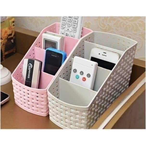 Khay nhựa đa năng bằng nhựa cao cấp thiết kế 4 ngăn để và sắp xếp đồ dùng, bàn làm việc gọn gàng
