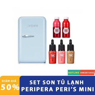 Set son tủ lạnh peripera peri’s mini fridge dal dal factory halin💖freeship💖set son tủ lạnh halincos2a12 cao cấp