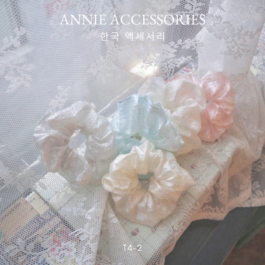 Buộc tóc Cột Tóc Vải Scrunchies nhiều màu ANNIE - T4-2