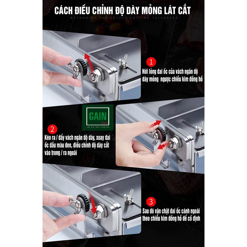Máy thái thịt, dao chặt gà, thái thịt đông lạnh, dao chặt đa năng KD0288, đổi lỗi 3 Năm, BH 5 năm, thép 30CR13