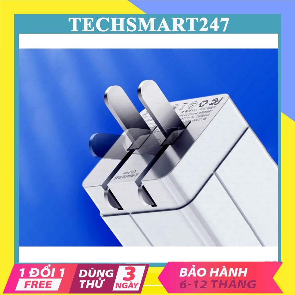 Củ sạc nhanh 4 cổng USB, củ sạc cùng lúc nhiều thiết bị chân gập Remax WK WP-U73 3.4A - BH 6 tháng chính hãng