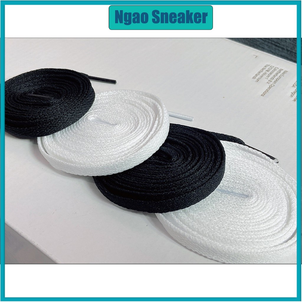 [NgaoSneaker] Dây giày trắng đen dài 120cm