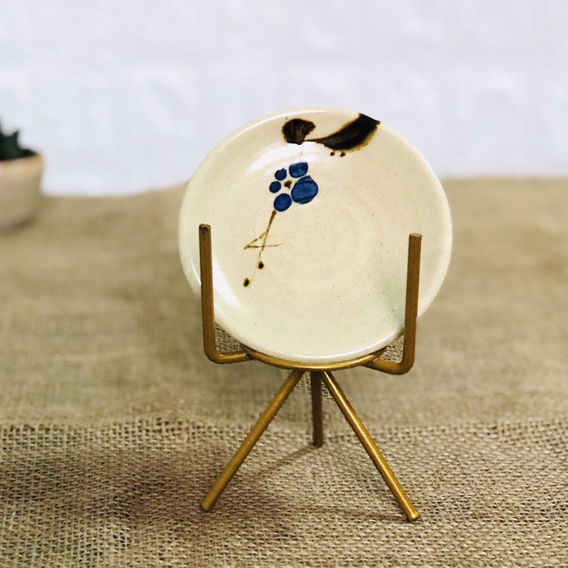 Dĩa gốm mộc hoa
