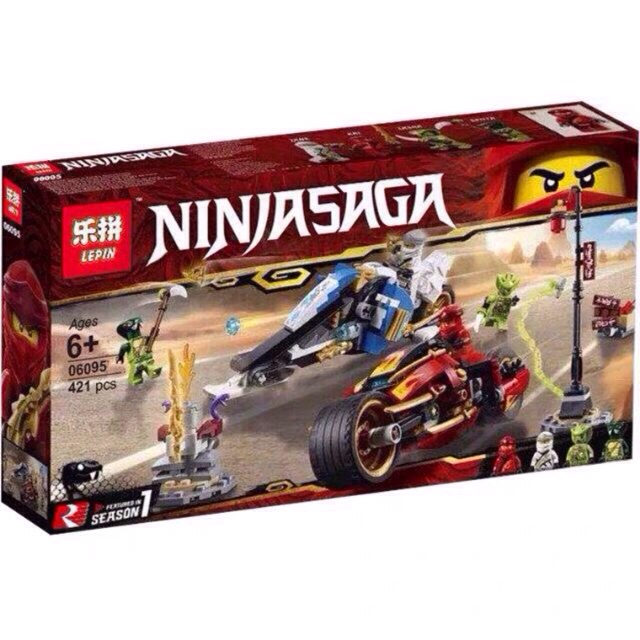 Lắp ráp xếp hình Lego Ninjago Movie 70667 Bela 11161 Lepin 06095: Xe Của Kai và Zane