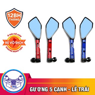 [ LẺ TRÁI ] Gương Chiếu Hậu Xe Máy Thân Nhôm Full Phụ Kiện Đầy Đủ Ốc Gắn