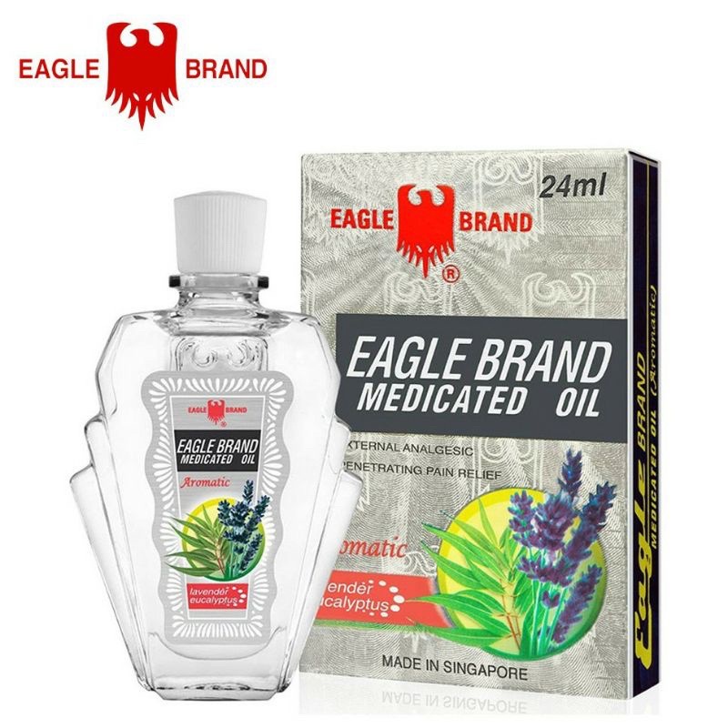 [Chính Hãng Sing] Dầu gió con ó nước vàng, nước trắng, nước xanh Eagle Brand 24ml