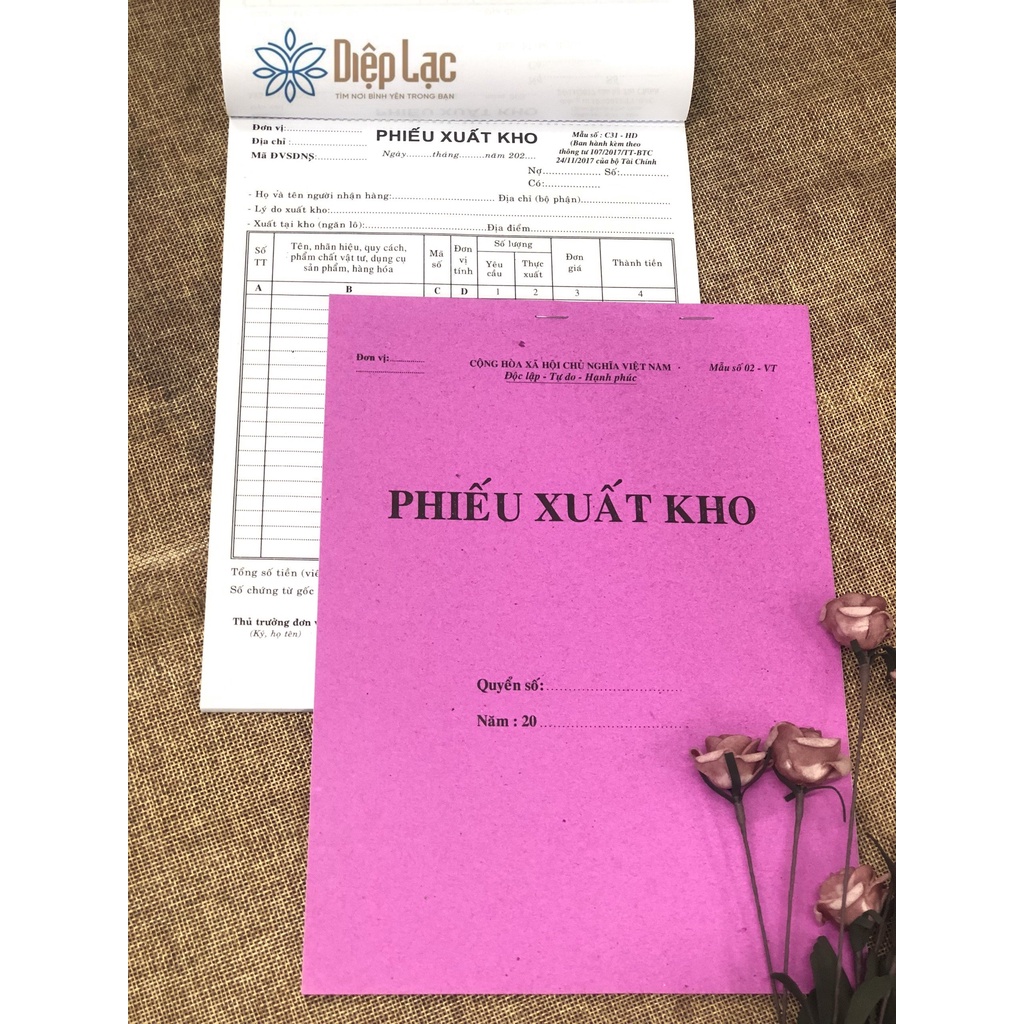 Sổ Nhập - Xuất kho 1 liên/2 liên A4,A5, giấy giới thiệu, sổ chứng từ viết các loại - sỉ/lẻ văn phòng phẩm Diệp Lạc