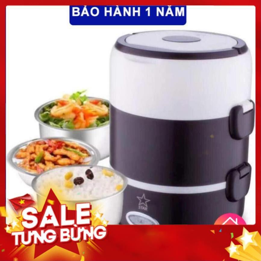 [HÀNG NỘI ĐỊA HÀN QUỐC]HỘP CƠM 3 TẦNG STAR tiện dụng xinh xắn inox playbear 3 tầng DFH-2019 [Giá Tốt]