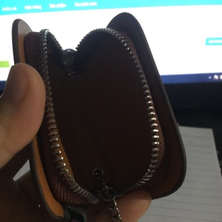 Móc chìa khoá ví da trang trí xe ô tô