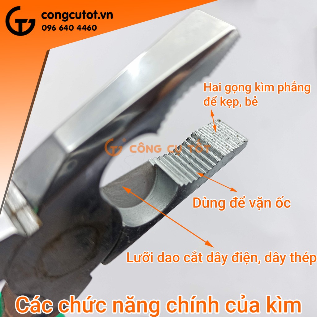 Kìm điện mũi bằng 200mm