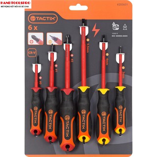 Bộ tua vít cách điện 1000v 6 chi tiết tactix 205601