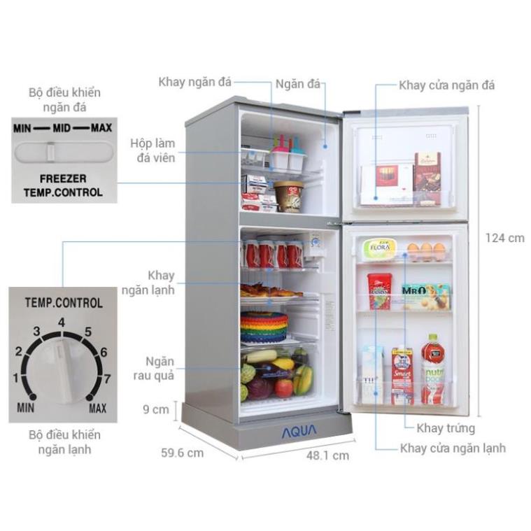 TỦ LẠNH AQUA 143 LÍT AQR-145BN   - Mới 100%