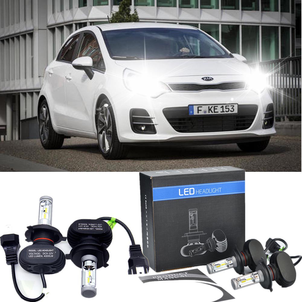 1 Cặp Đèn Pha led 8000lm h4 Cho Xe Hơi kia rio (Bub) sedan 3rd generation 2013-2016