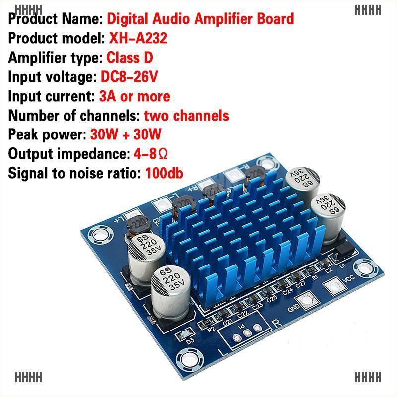 Bảng Mạch Khuếch Đại Công Suất Âm Thanh Kỹ Thuật Số Tpa3110 Xh-A232 30w + 30w 2.0 Chất Lượng Cao