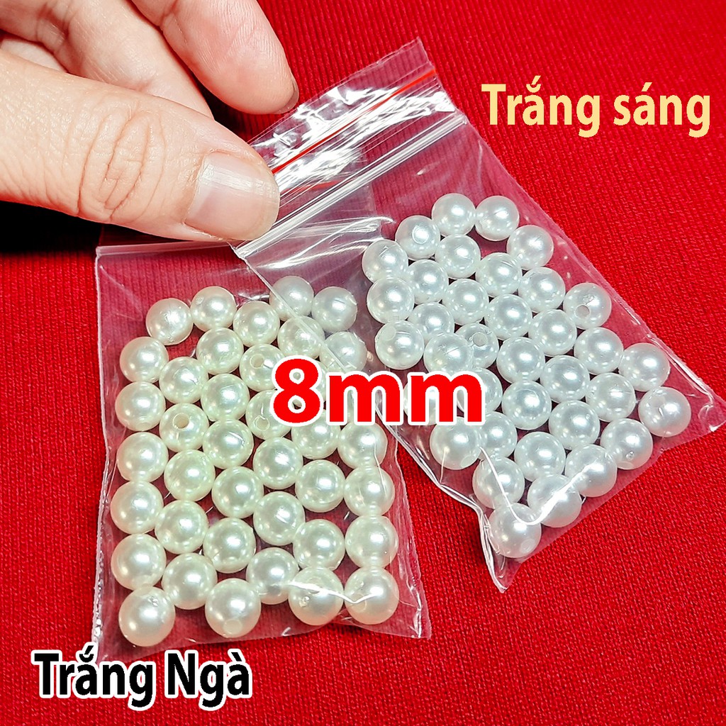 2-900 Hạt Giả Trai có lỗ Cao Cấp Trang Trí Thủ Công (Gói 10gr) - Nguyên liệu Làm Thủ công