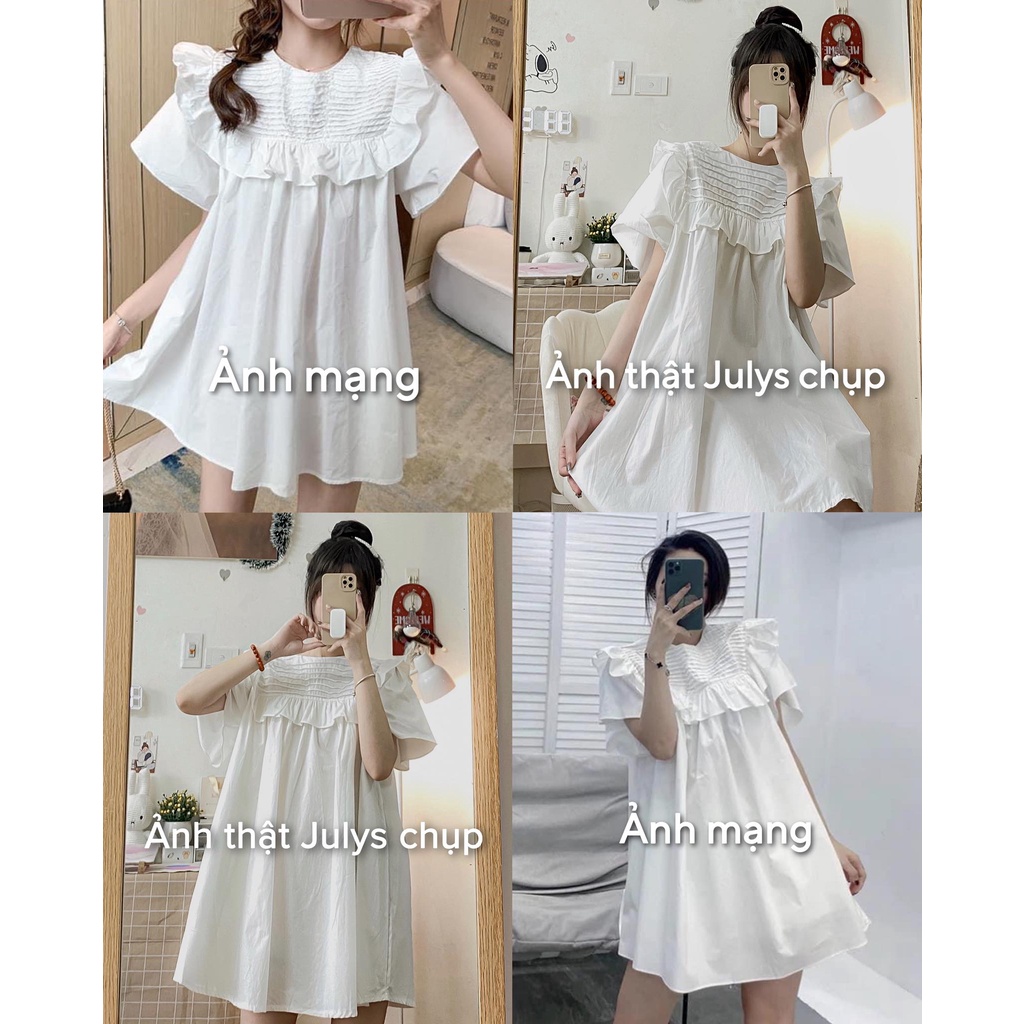 Áo váy babydoll thô xếp li ngang Julys (ảnh THẬT kèm video) | BigBuy360 - bigbuy360.vn