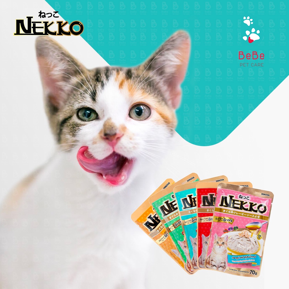 Pate NEKKO Gravy Cho Mèo - Gói 70gr Nhập Khẩu Thái Lan