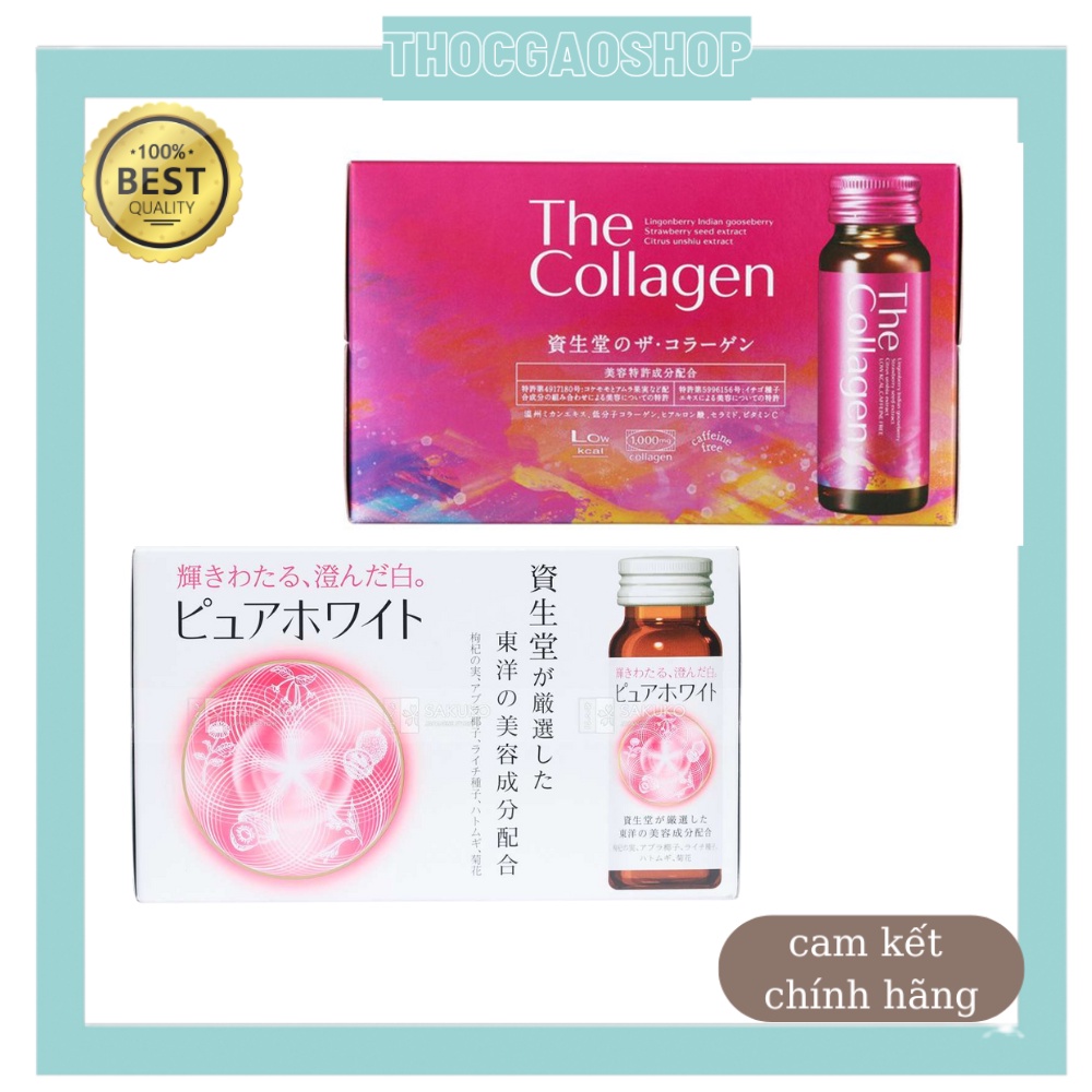 Nước uống đẹp da Shiseido The collagen và pure white Nhật Bản (