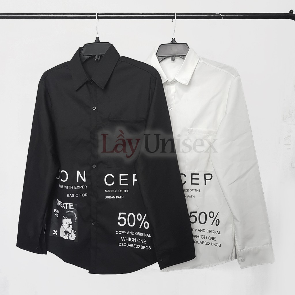 Sơ mi nam form rộng CONCEPT tay dài, vạt bầu | BigBuy360 - bigbuy360.vn