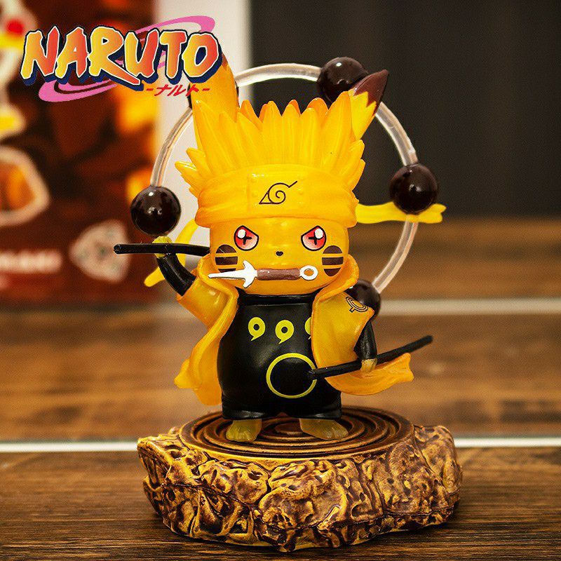 Mô hình Naruto - Pikachu cosplay Sasuke, Naruto, Obito, Madara