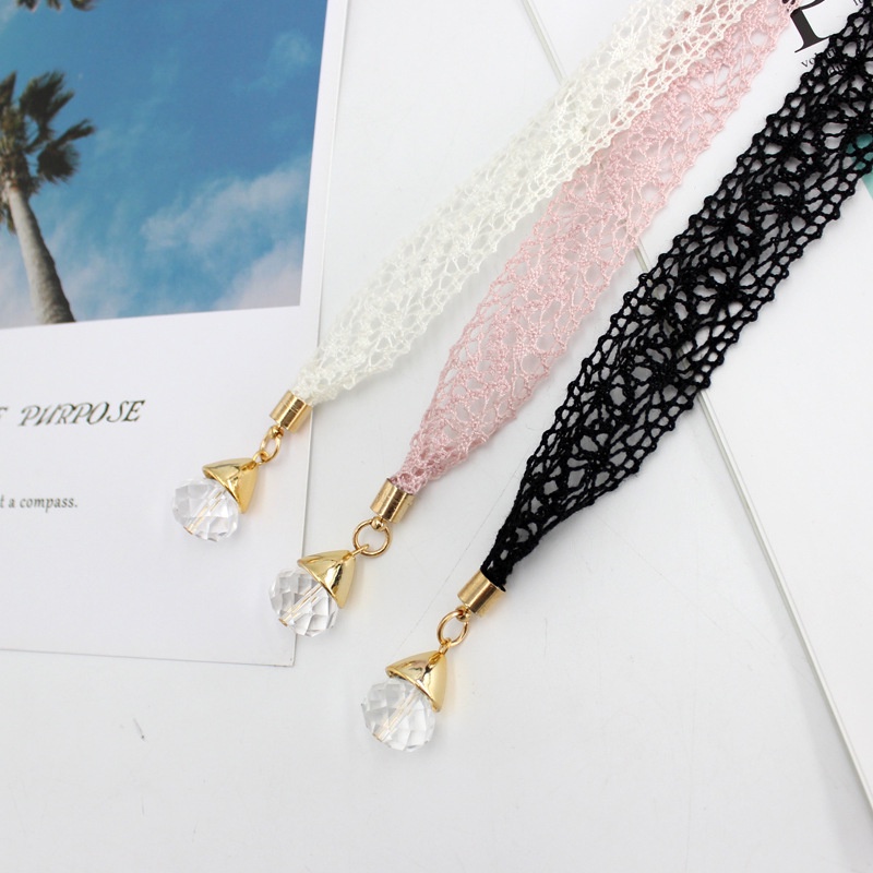 Đai váy vải ren gắn đá, dây lưng nữ thắt nơ thanh lịch