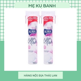 Bông tẩy trang aura beauty cotton pads nga 150 miếng