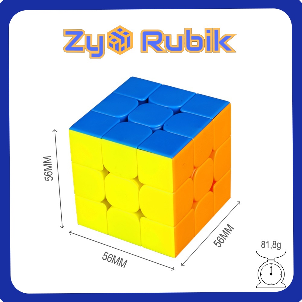 Rubik 3x3 RS3M 2020 MFJS - Rubik Nam Châm Stickerless 3 Tầng - ZyO Rubik