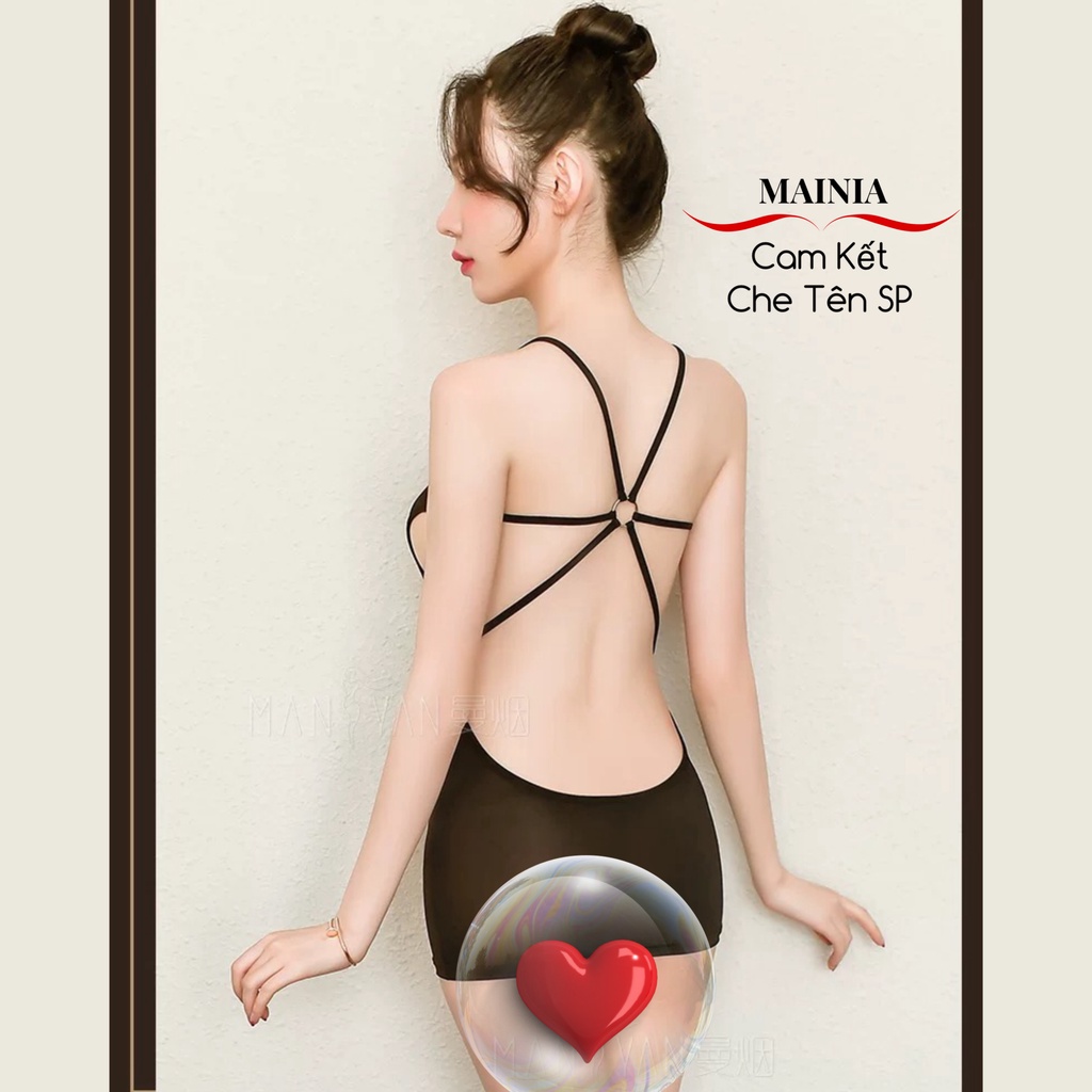 Đầm Ngủ Váy Ngủ Hai Dây Hở Lưng Cao Cấp Sexy Gợi Cảm Mainia Shop