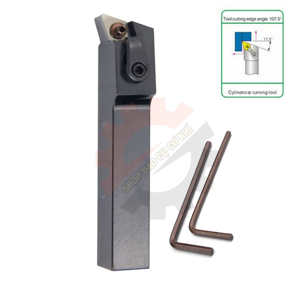 Cán dao chạy ngoài, móc lổ dùng để lắp mảnh chíp DN15/DNMG15 đầy đủ hướng và kích thước