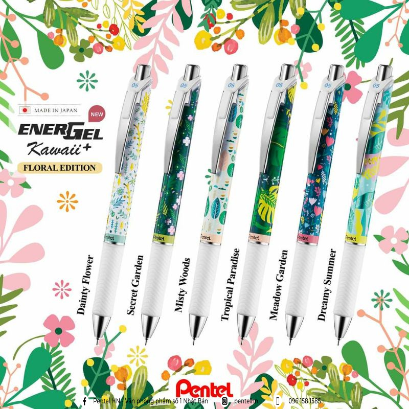 [GIVEAWAY] Bút Gel Pentel EnerGel Kawaii BLN75KW | Trơn Mượt Siêu Nhanh Khô | Phong Cách Nhật Bản Độc Đáo