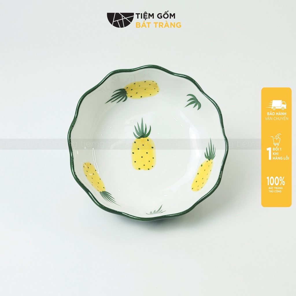 Bát Ăn Chè Bát Sứ Viền Lượn Hoạ Tiết Vẽ Tay Gốm Sứ Bát Tràng Cao Cấp Nhiều Mẫu Cute Ăn Cơm Tô Canh Đựng Salad