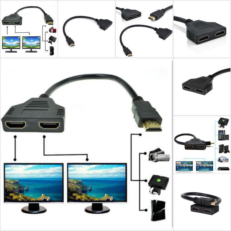 Dây Cáp Chia Cổng HDMI 1080P Sang 2 Cổng HDMI 2 Trong 1 Tiện Dụng
