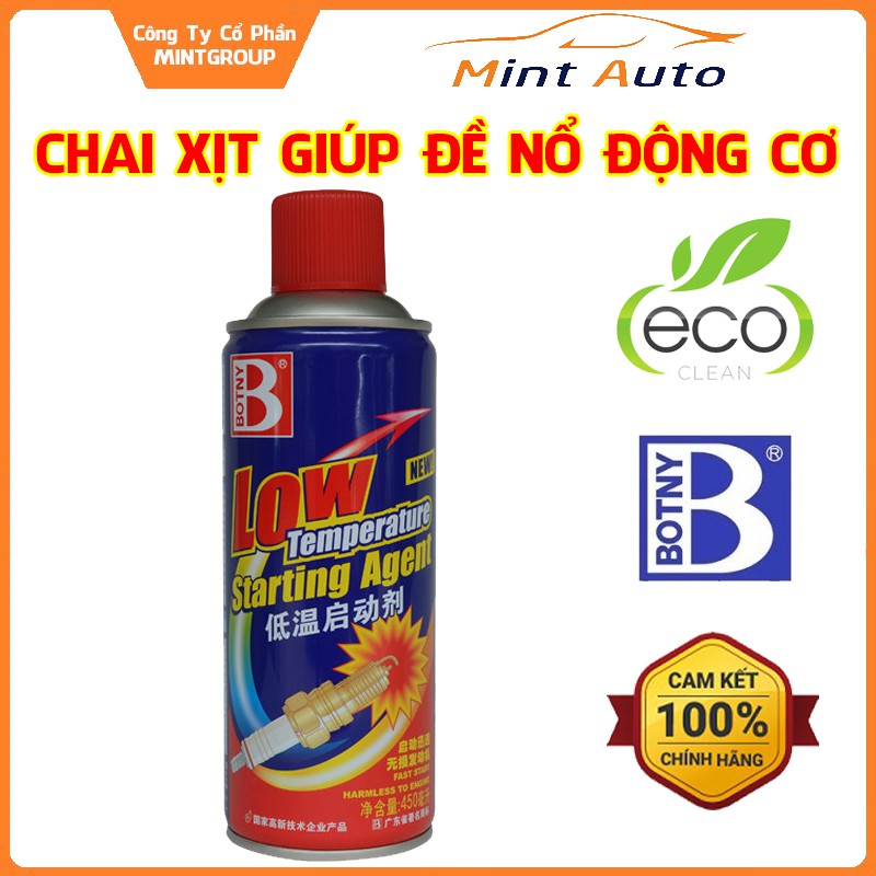 Chai xịt giúp dễ đề nổ động cơ khi trời lạnh Botny B-1136 dung tích 450ml