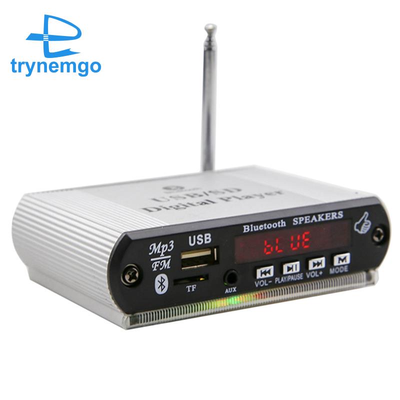 Bộ Khuếch Đại Âm Thanh Kỹ Thuật Số Mini USB 12V Có Đèn LED Và Máy Nghe Nhạc MP3 Cho Xe Hơi