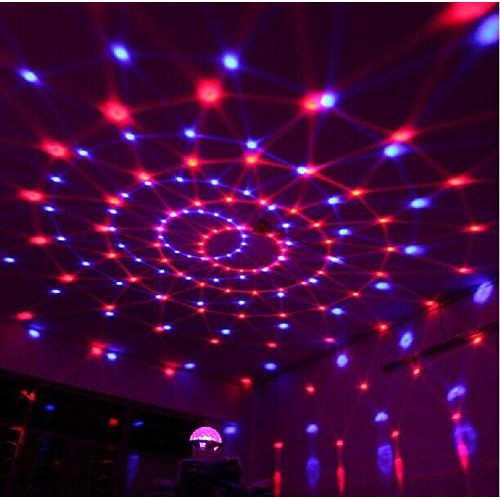 Đèn LED Nháy Theo Nhạc Hình Quả Cầu Pha Lê - Đèn Nháy DJ Vũ Trường, Đèn Sân Khấu, Đèn Nháy Chớp Xoay 7 Màu