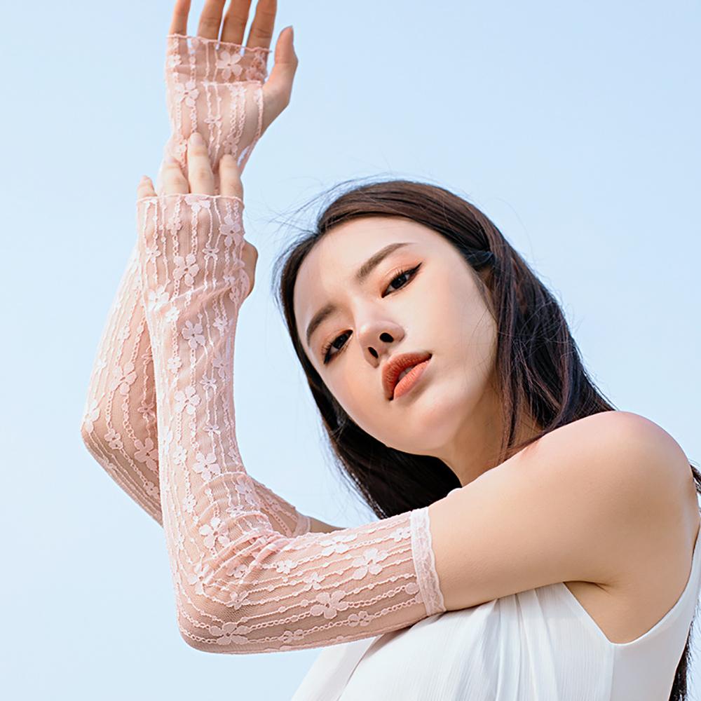 LILYES Găng Tay Chạy Bộ / Câu Cá Hình Hoa Cổ Điển Thời Trang Cho Nữ