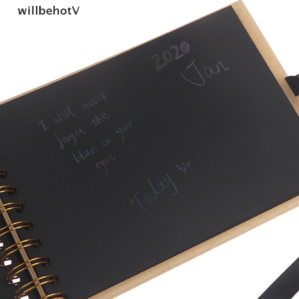 Album ảnh 80 trang A5 màu đen dùng làm thủ công DIY tùy chọn màu sắc