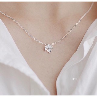 Dây chuyền bạc hình chiếc lá