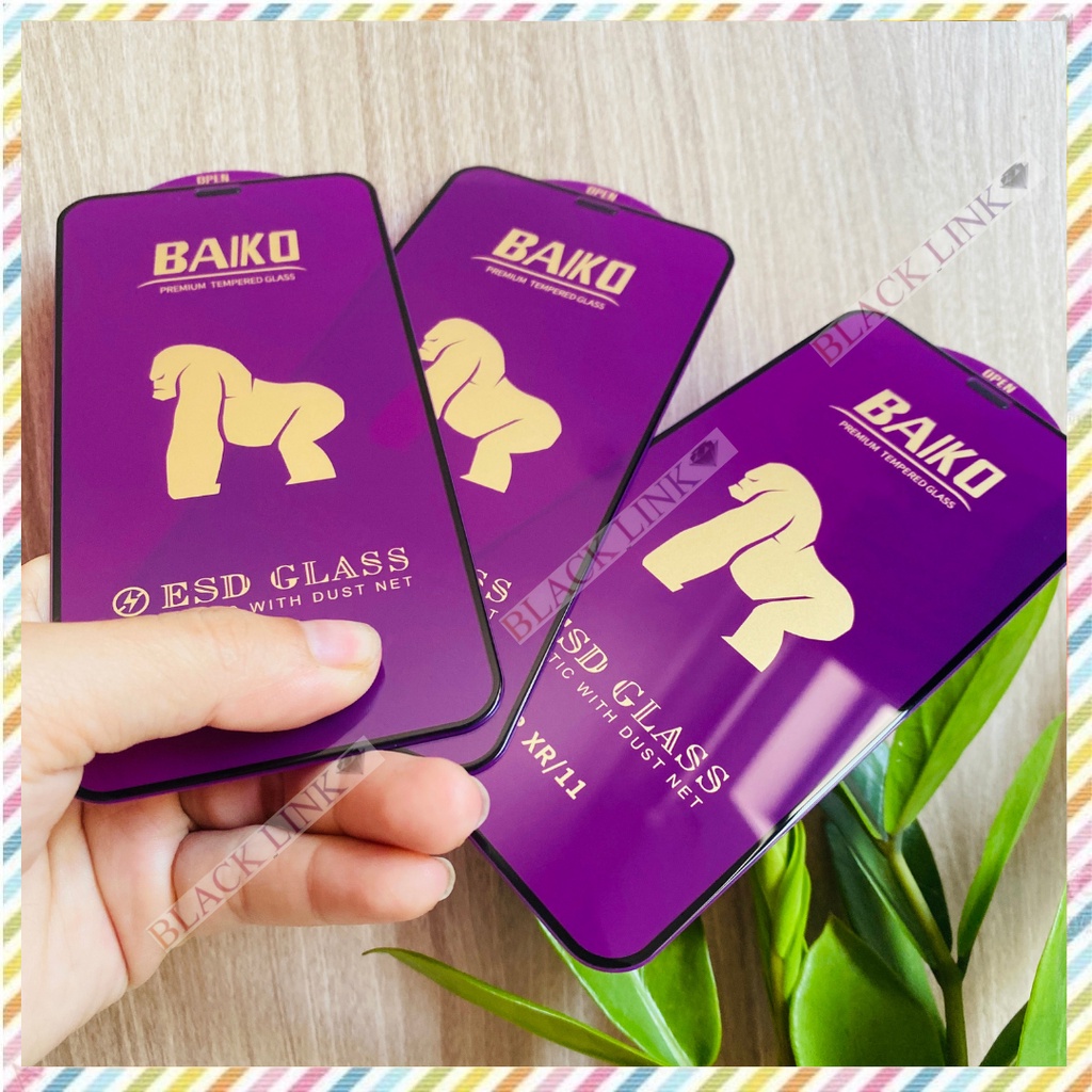 Kính cường lực iphone full màn BAIKO ESD 6/6s/6plus/6s plus/7/8/7plus/8plus/x/xs/xsmax/11promax/11/xr/12/13/pro/max
