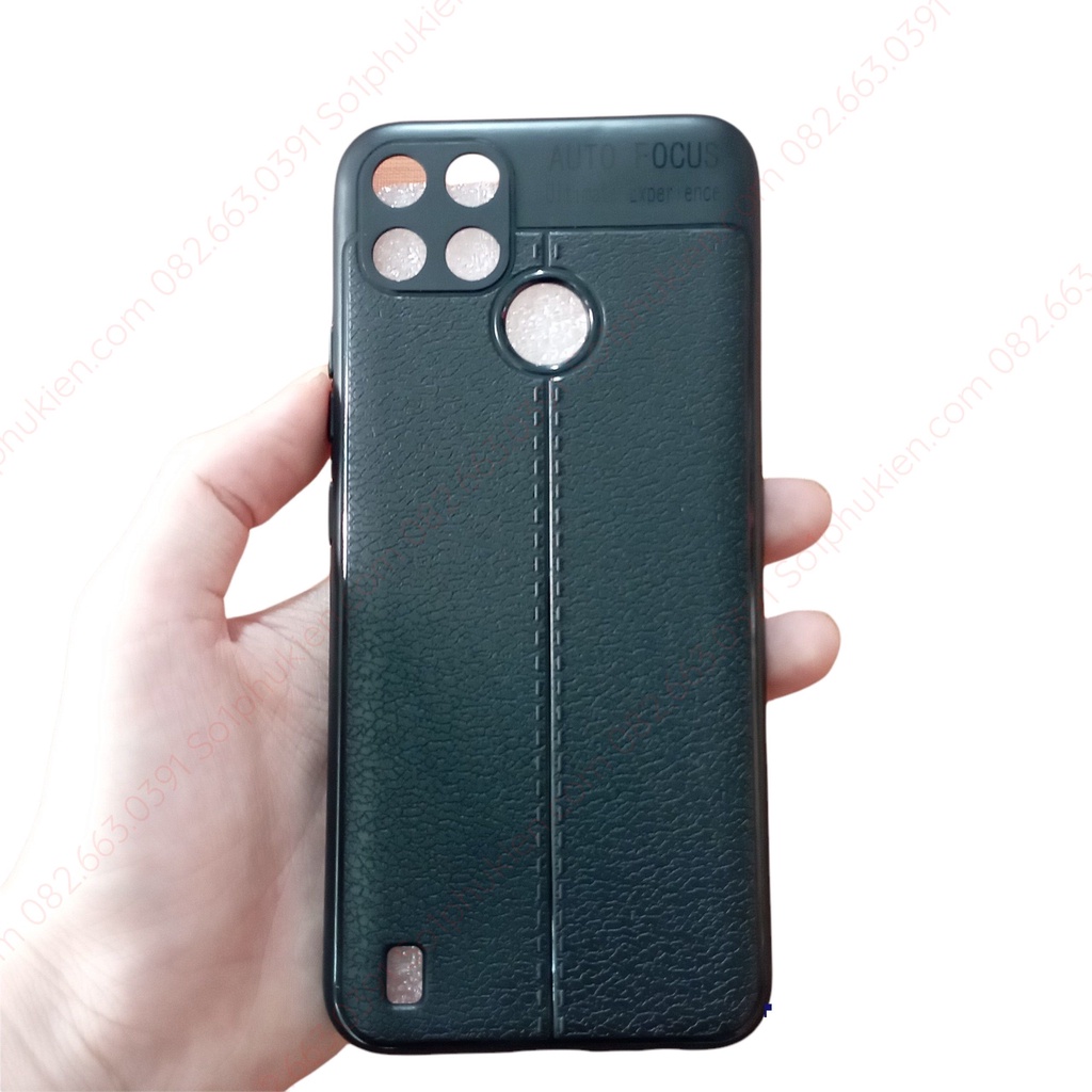 Ốp lưng Realme C21Y/ C25Y dẻo đen TPU và dẻo đen auto giả vân da bền đẹp