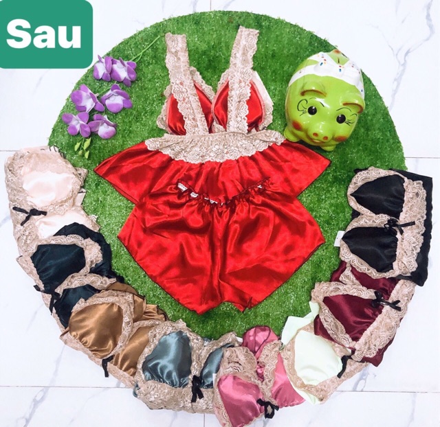 [Mã WACCB hoàn 15% xu đơn 50k] Đồ ngủ lụa cao cấp ren nude có mút | BigBuy360 - bigbuy360.vn
