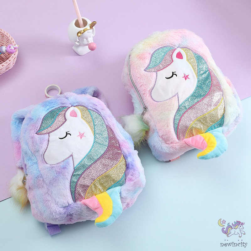 Balo Nhung Hình Kì Lân Dễ Thương Cho Bé