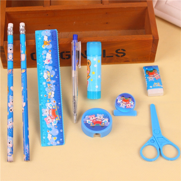 Set dụng cụ học tập 9 món cho bé trai bé gái Yoota Baby xinh xắn