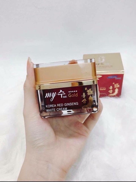 Kem sâm Hàn Quốc My Gold Korea Red Ginseng White Cream cung cấp độ ẩm cho làm cho làn da sáng trở nên mịn màng