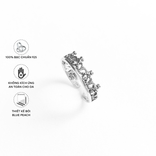 Nhẫn Bạc Blue Peach Adelia WG NT907