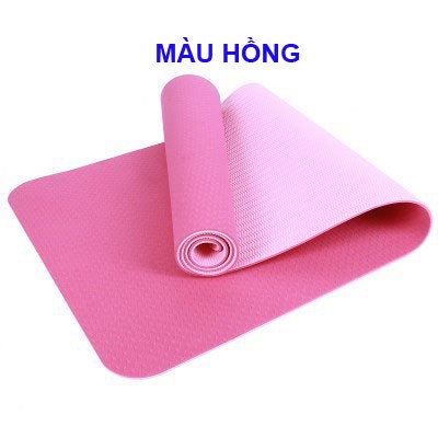 Thảm Tập Yoga Chống Trượt 6Mm 2 Lớp Bằng Cao Su Non Cao Cấp Thảm Tập Thể Dục Gym Tpe Gấp Gọn Siêu Dày Êm Đúc Pu Tự Nhiên